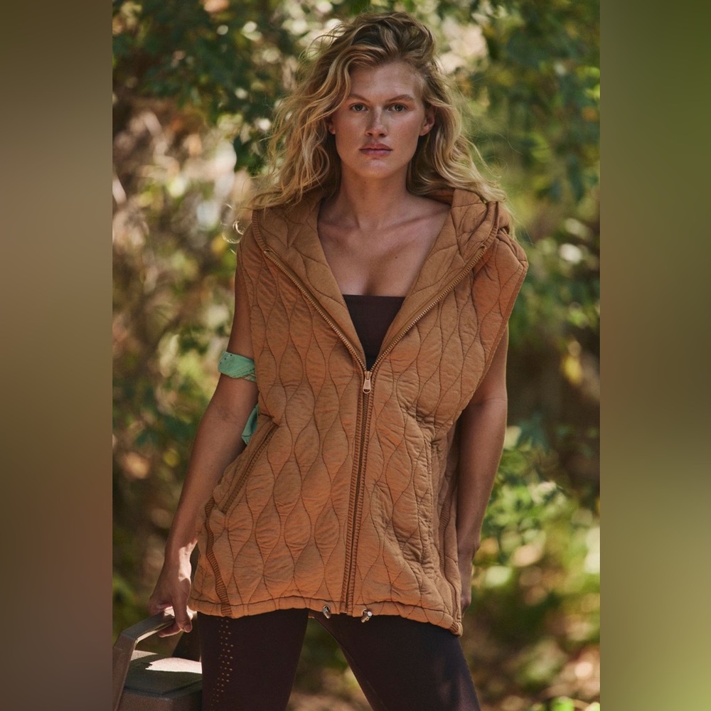FP Movement Olive Dream Big Quilted Vest